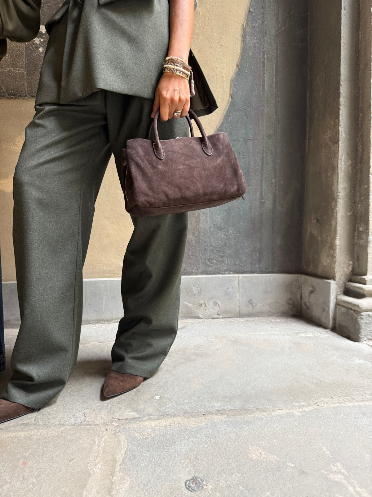 Pantalone completo misto lana