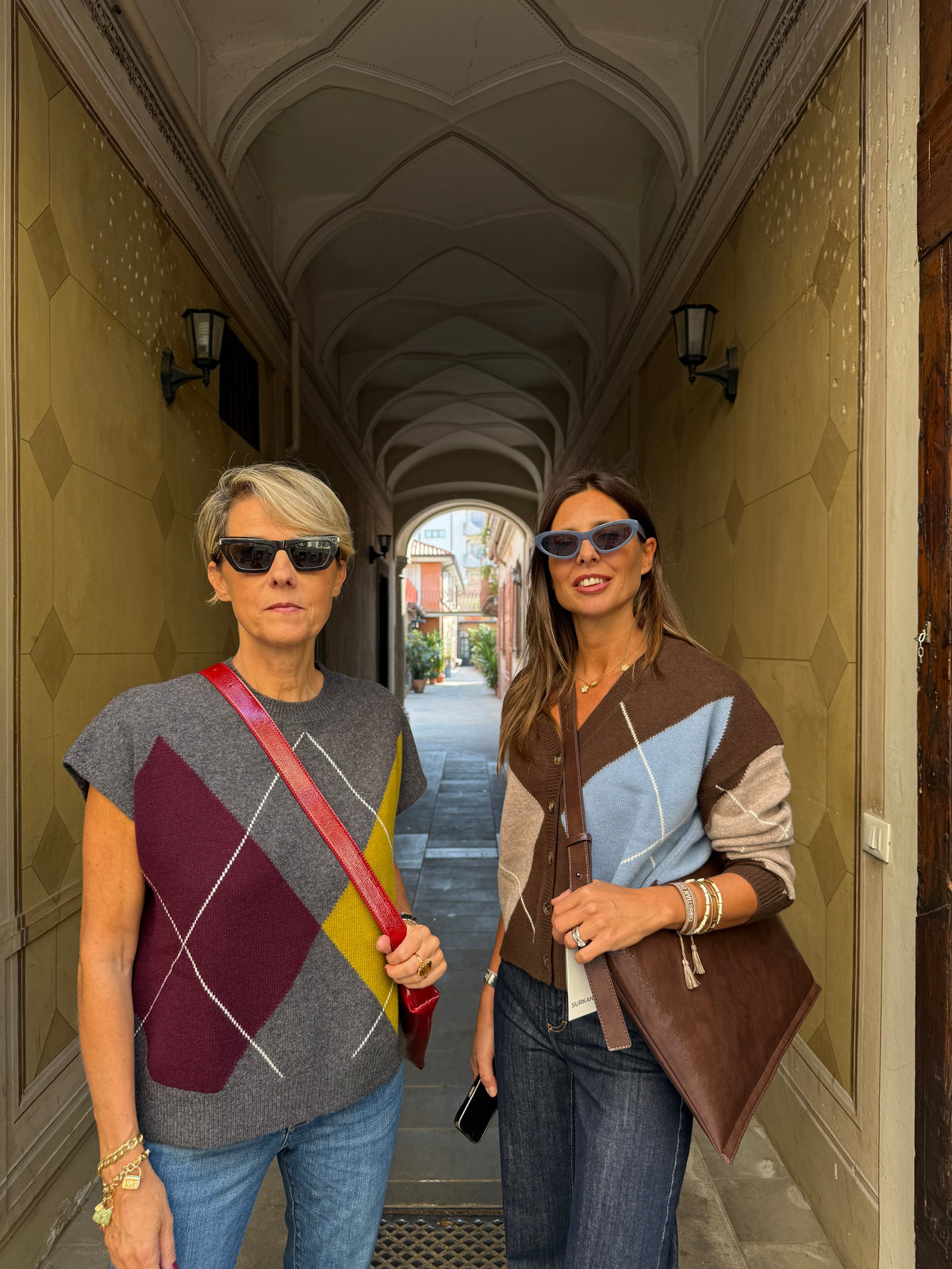 Cardigan quadri