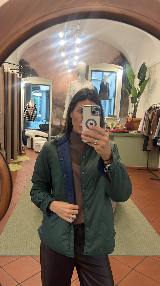 Camicia piuma verde