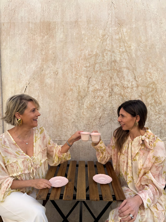 Camicia floreale rouge