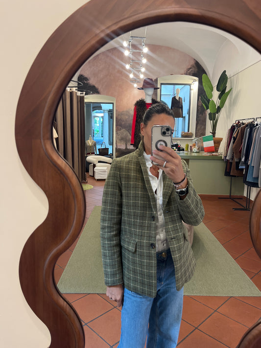 Giacca lana check