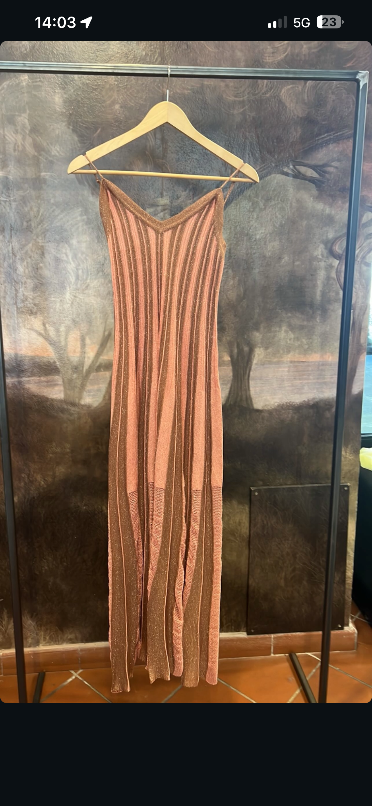 Abito lurex cipria