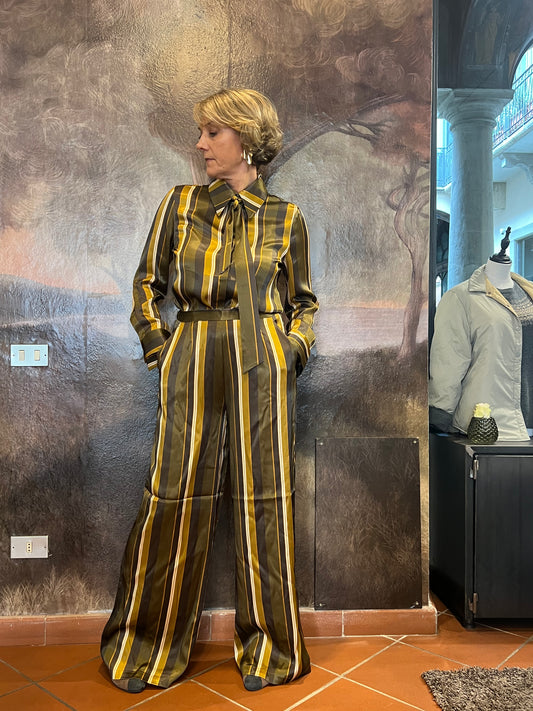 Camicia doppio colore riga