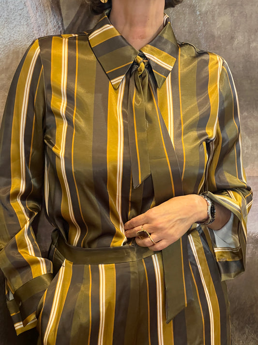 Camicia doppio colore riga