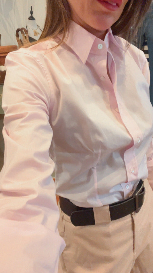 Camicia cotone rosa