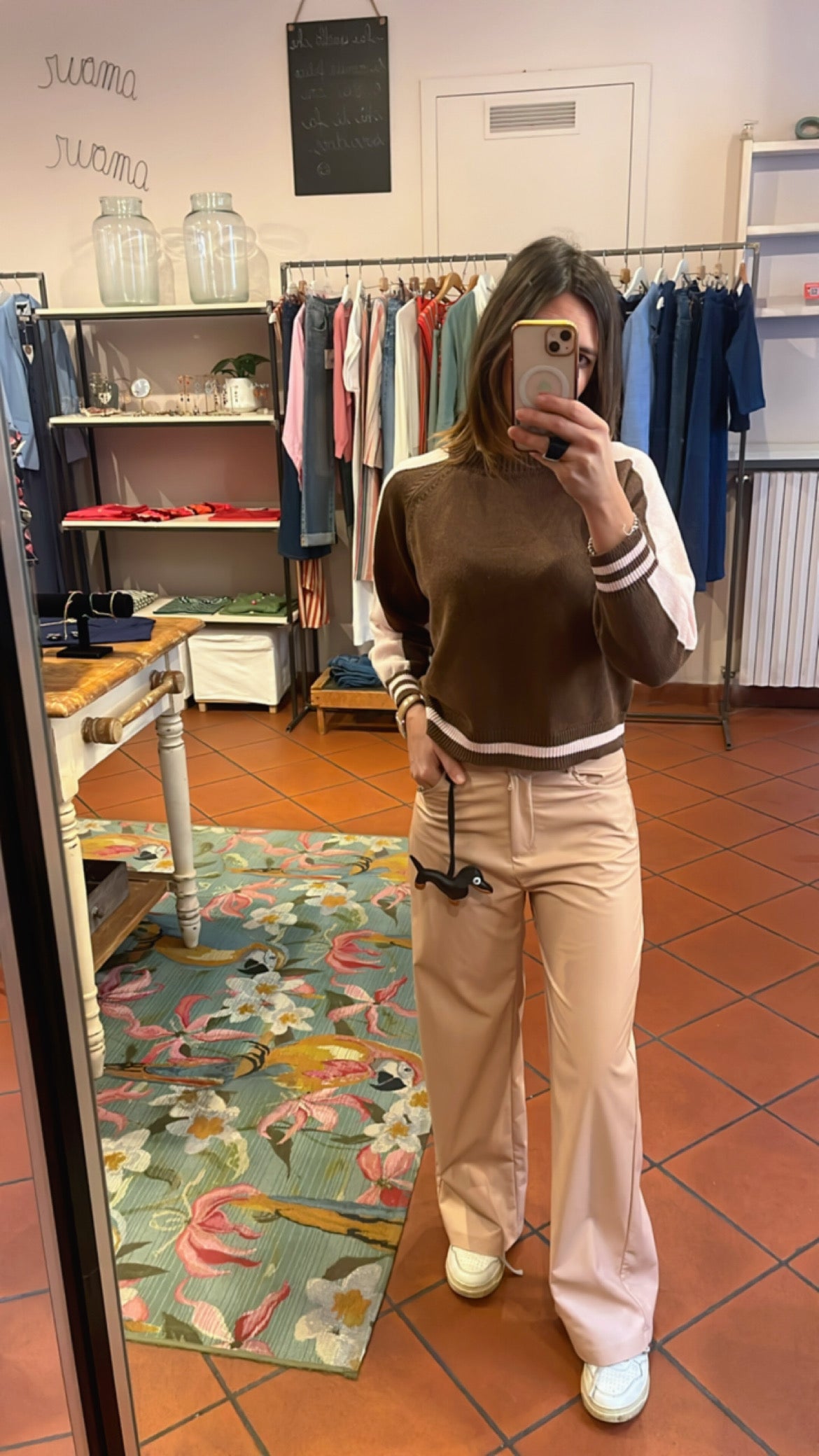 Pantaloni ecopelle