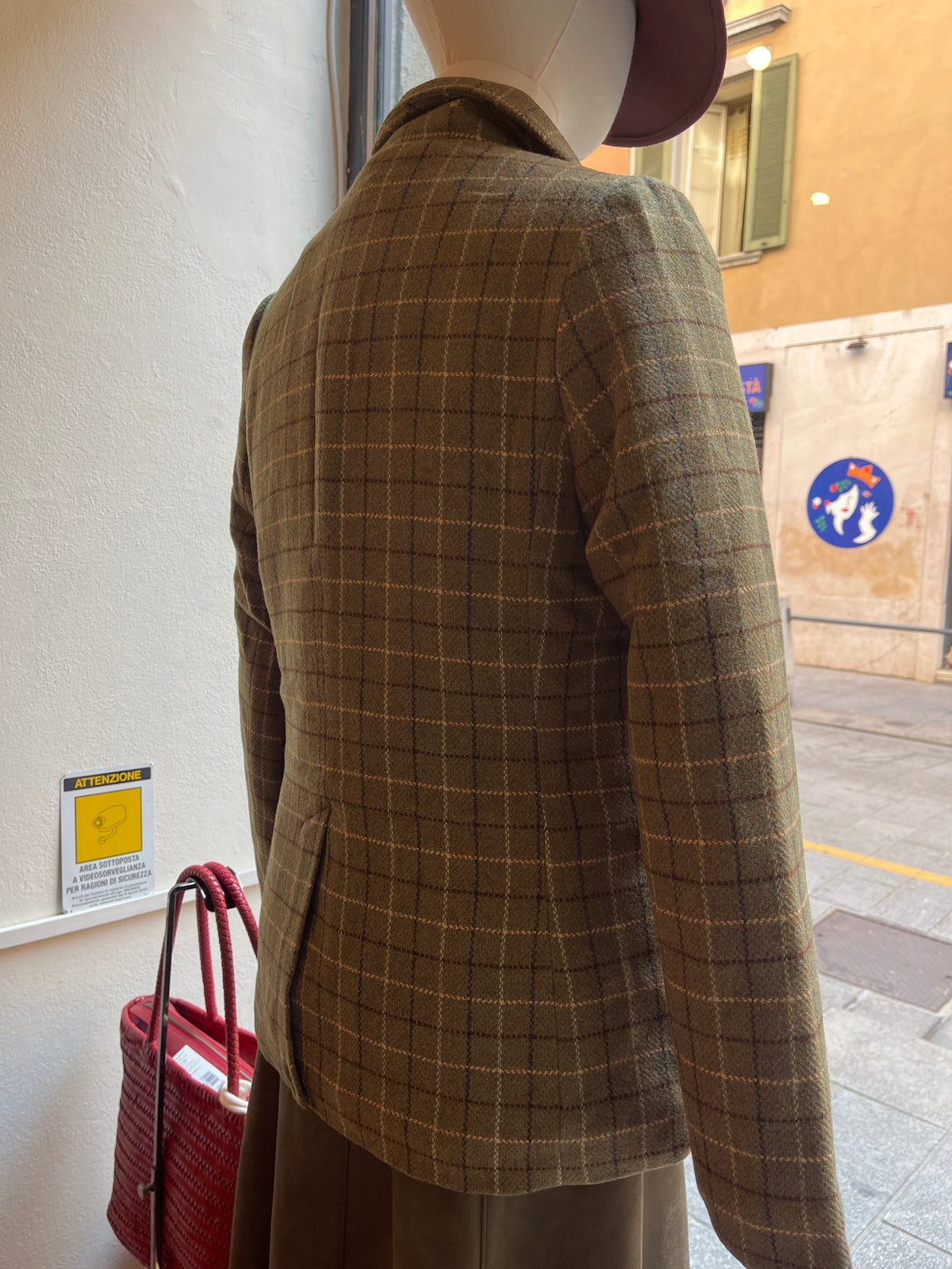 Giacca lana check