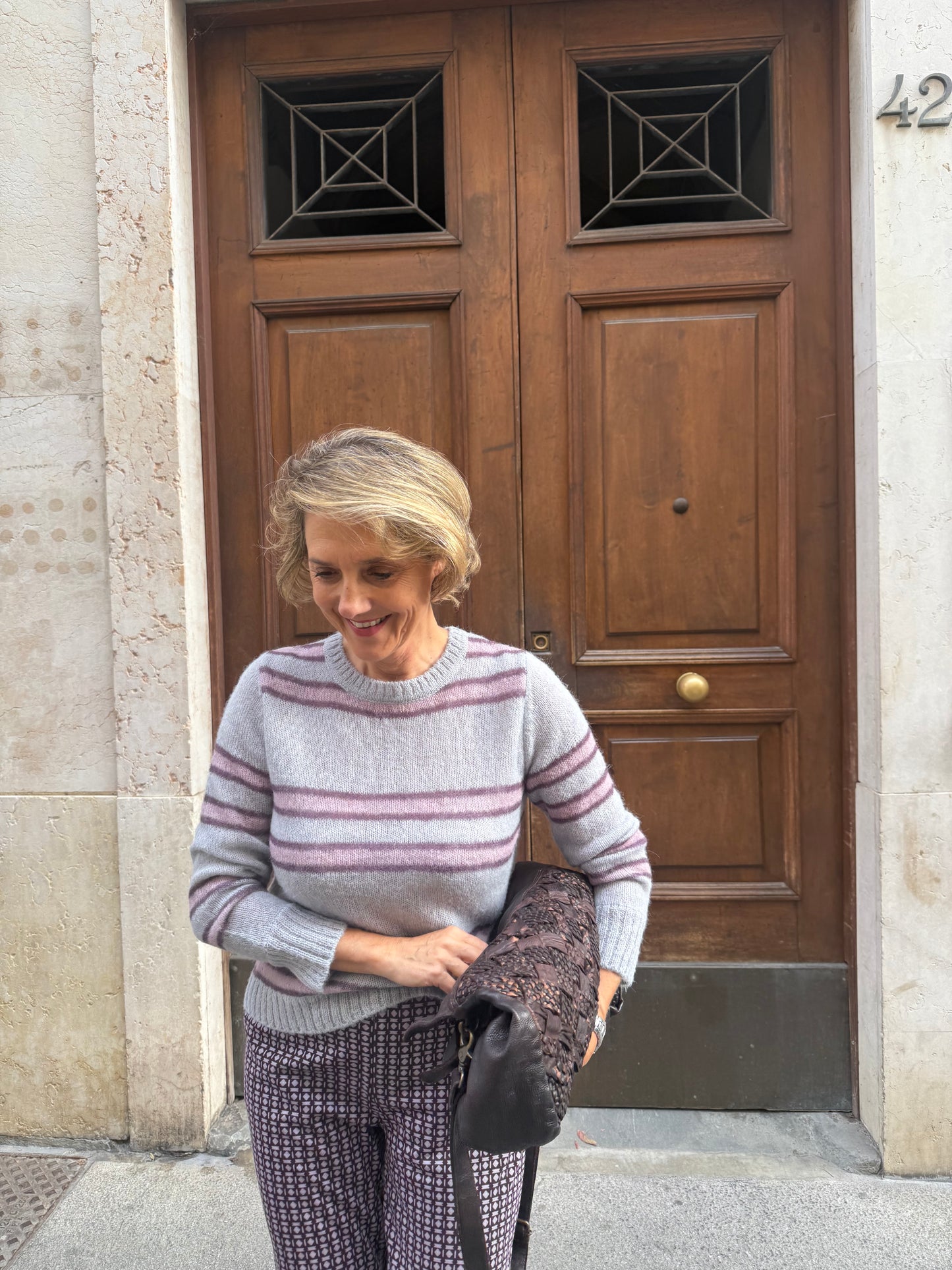 Maglione riga doppio colore