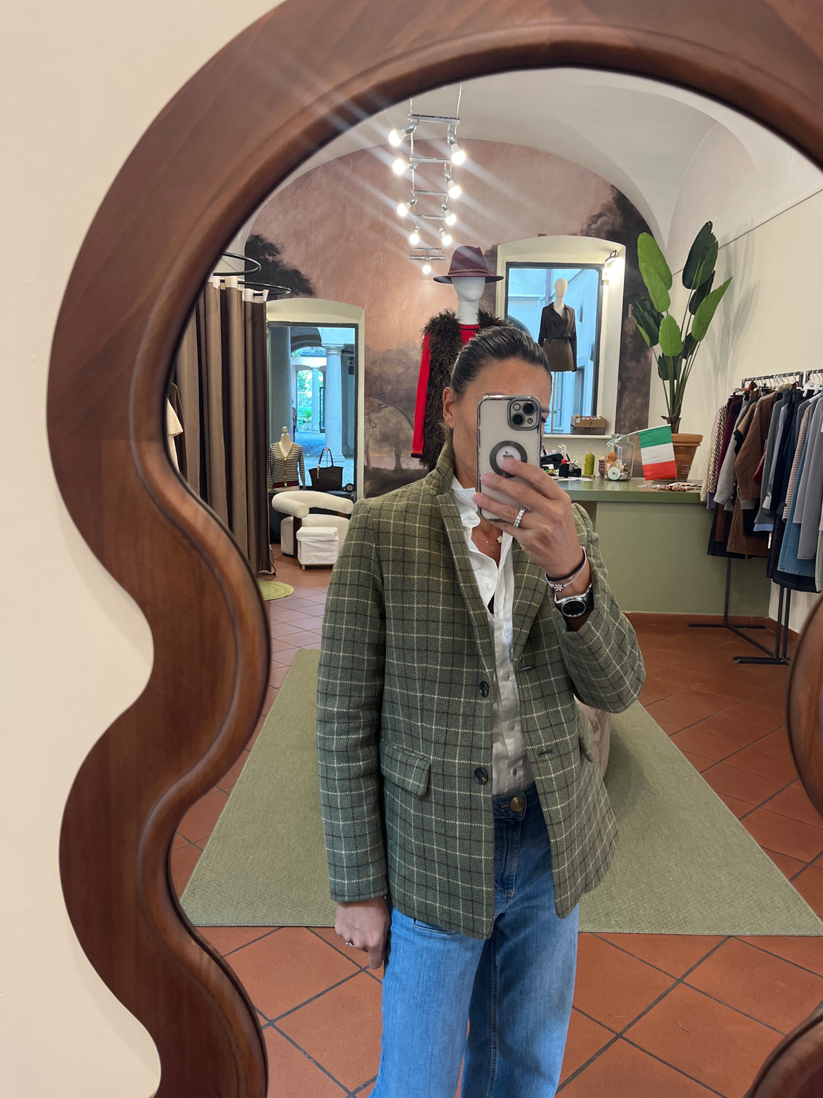 Giacca lana check