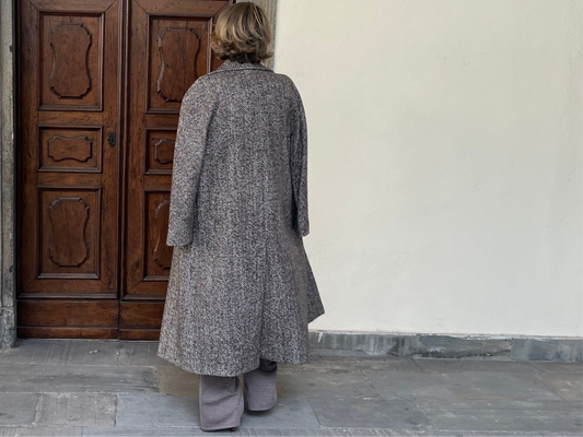 Cappotto spiga nocciola
