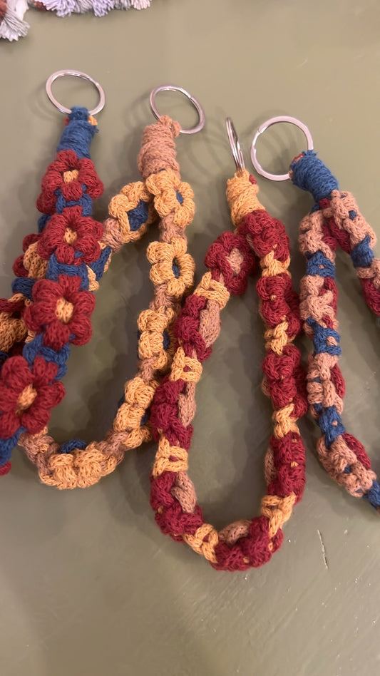 Charms crochet fiore porta cellulare