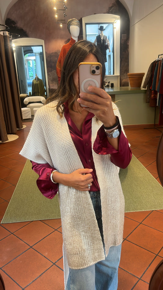 Cardigan spalmato