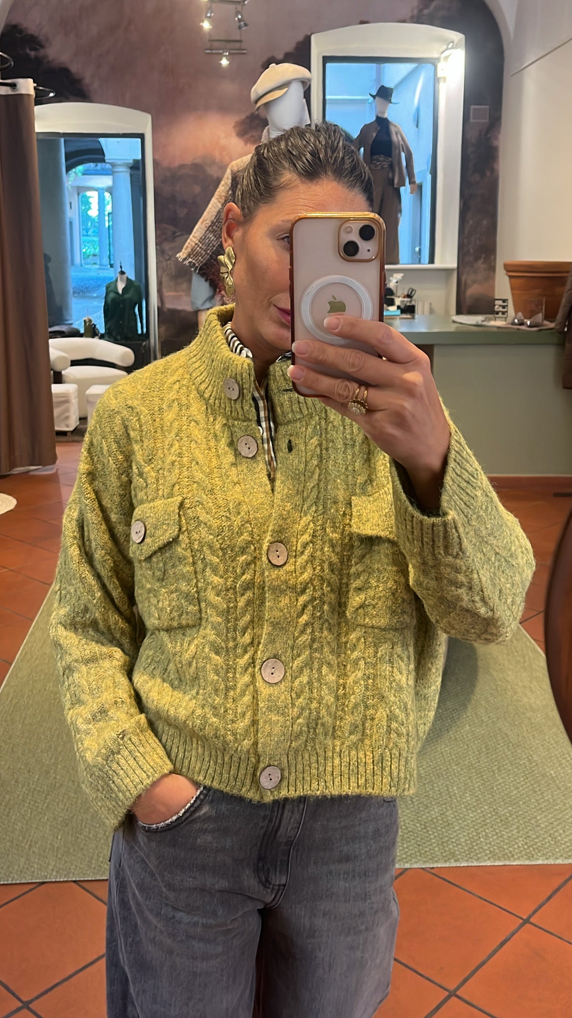 Cardigan trecce