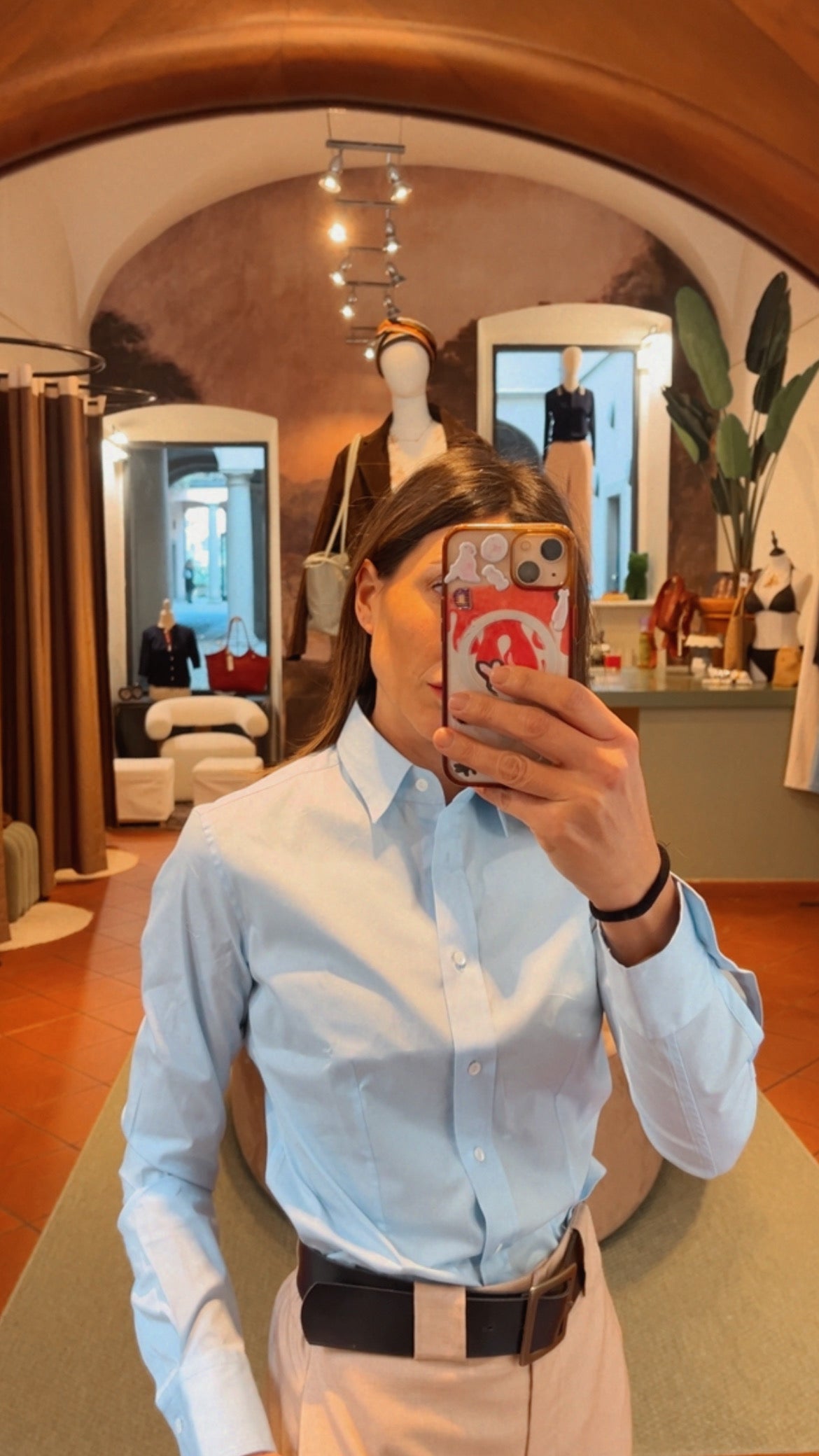 Camicia cotone azzurra