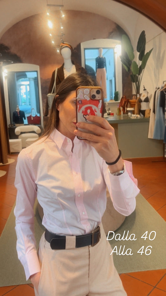 Camicia cotone rosa